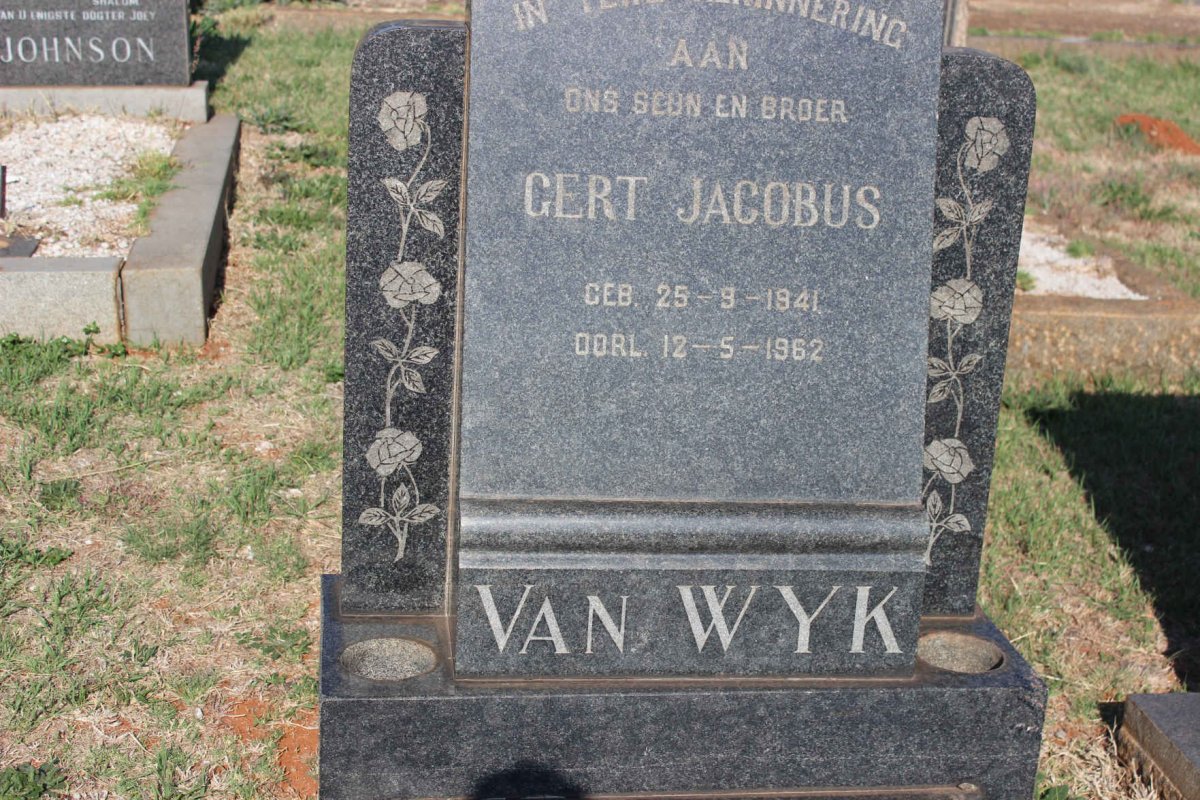 WYK Gert Jacobus, van 1941-1962