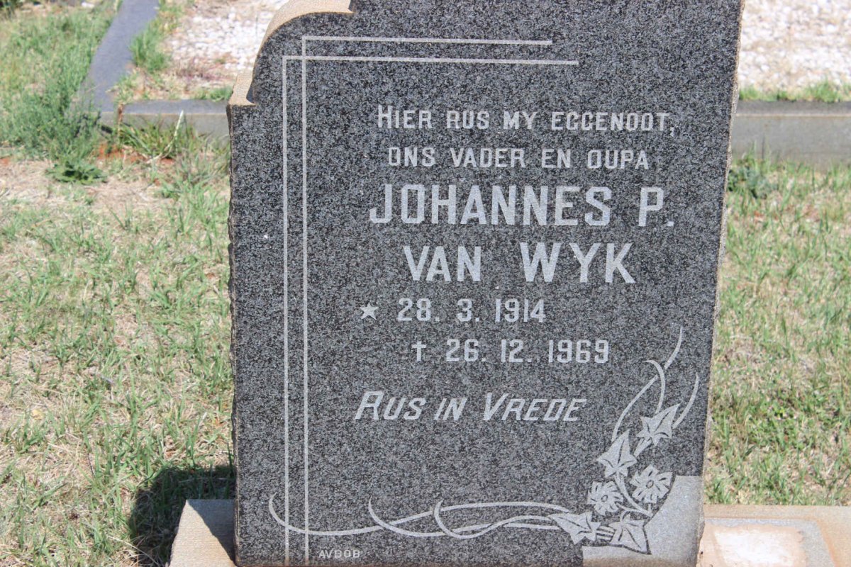 WYK Johannes P., van 1914-1969