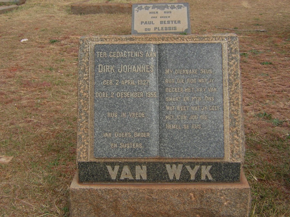 WYK Dirk Johannes, van 1927-1955