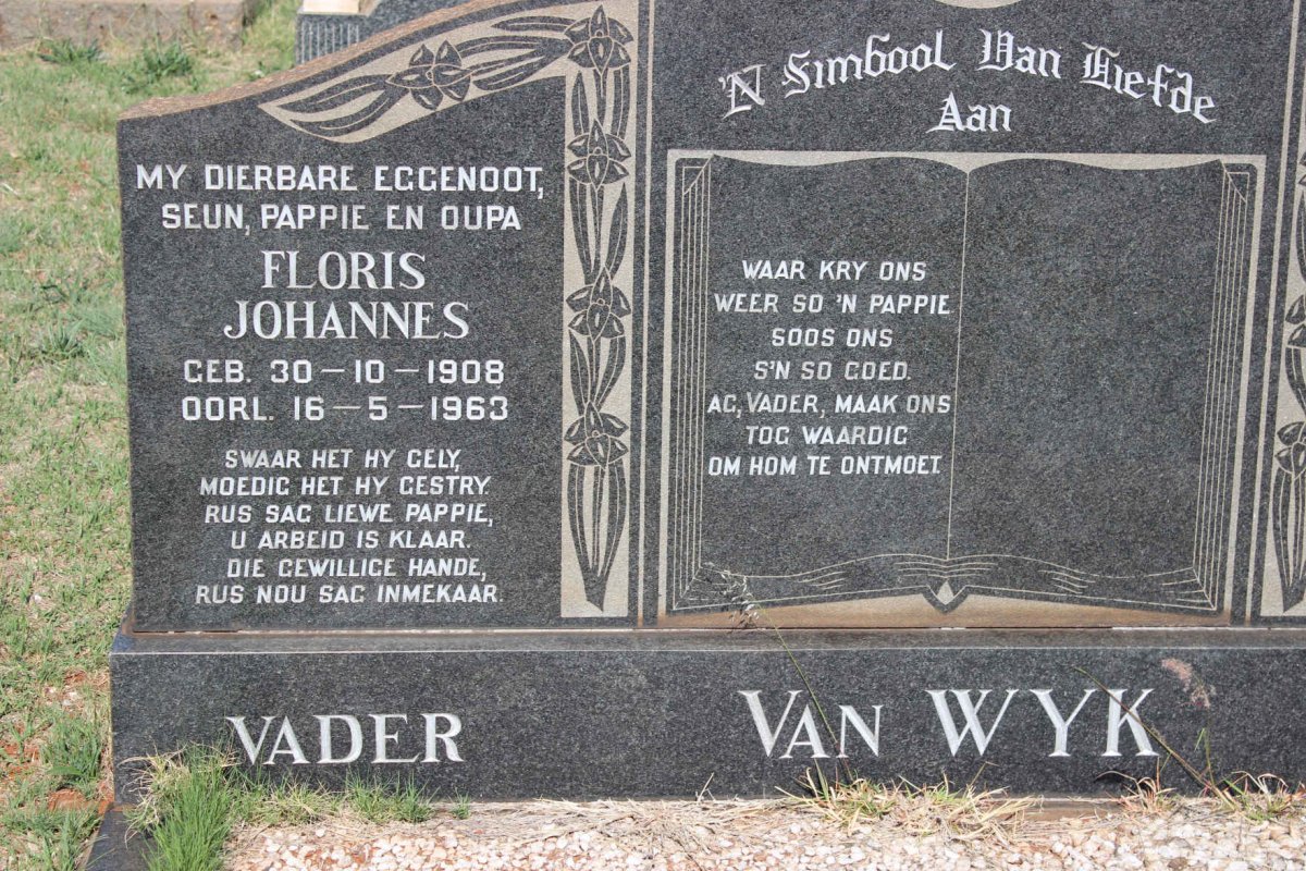 WYK Floris Johannes, van 1908-1963 & Johanna Susara M.M. 1914-1979 _2