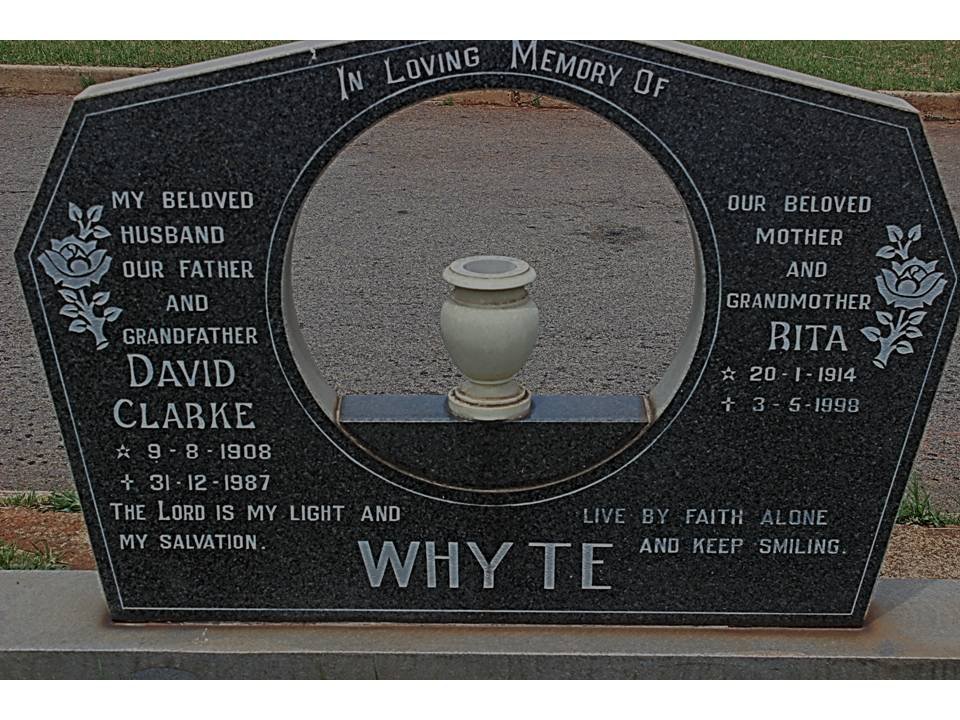 WHYTE David Clarke 1908-1987 &amp; Rita 1914-1998