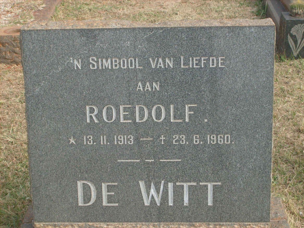 WITT Roedolf, de 1913-1960