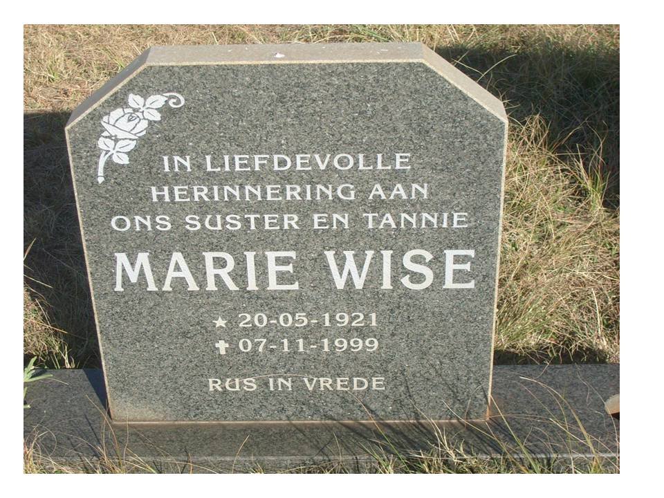 WISE Marie 1921-1999