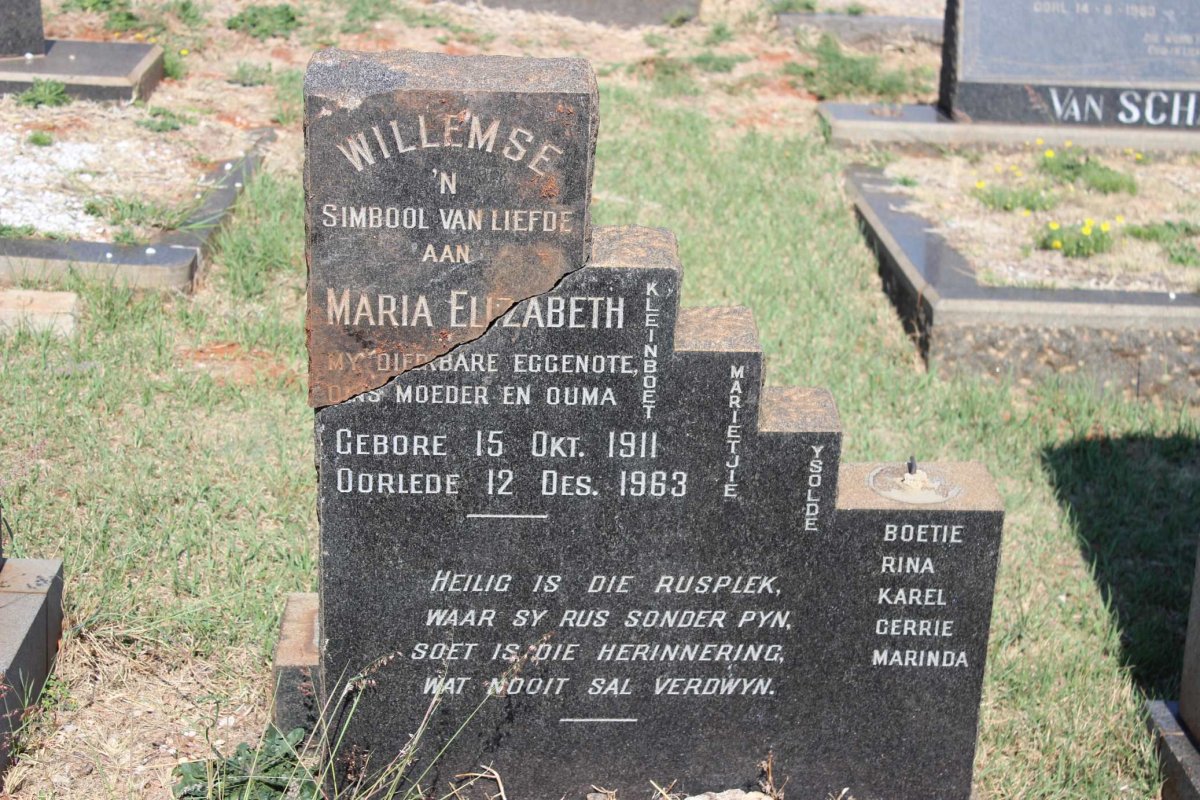 WILLEMSE Maria Elizabeth 1911-1963