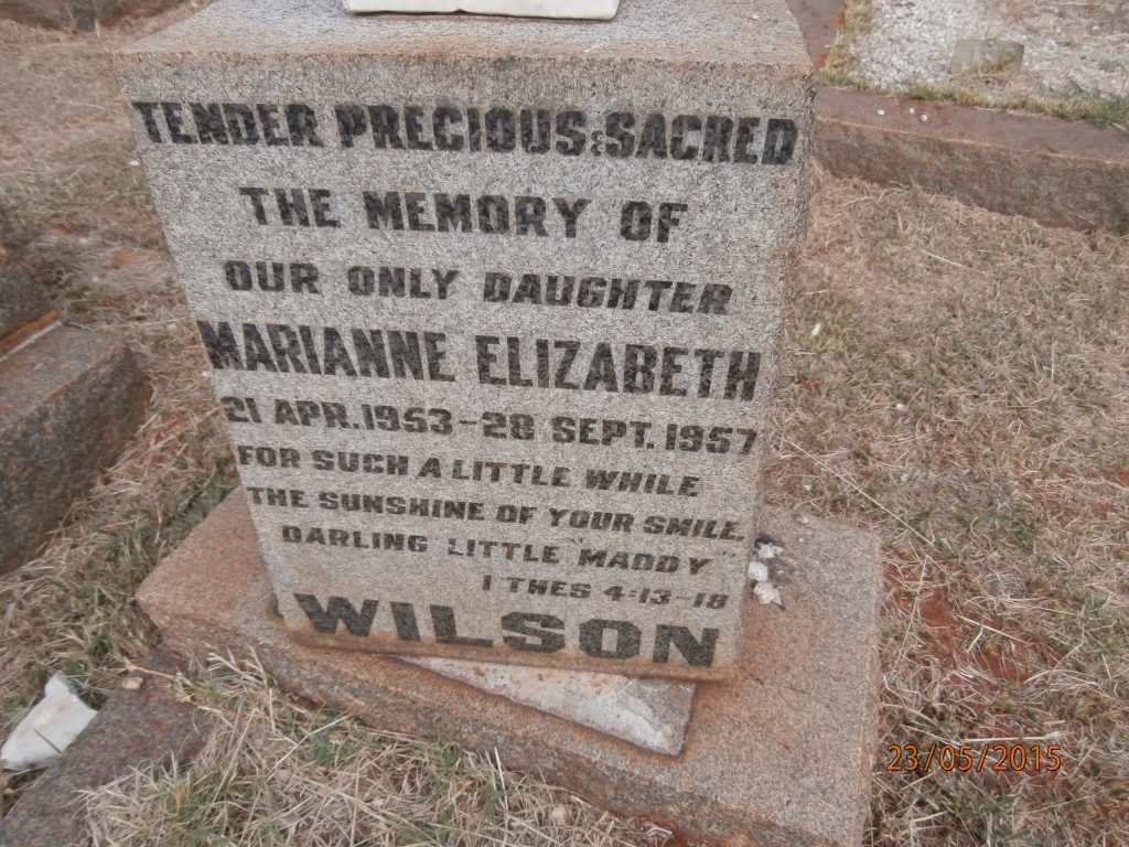 WILSON Marianne Elizabeth 1953-1957