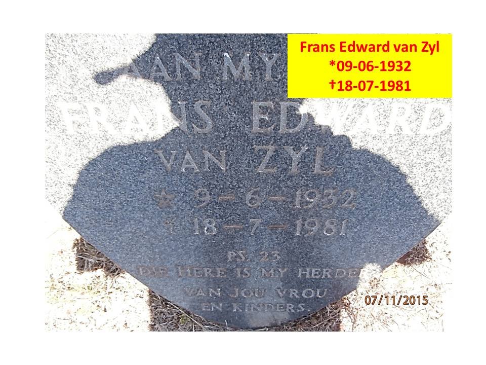 ZYL Frans Edward, van 1932-1981