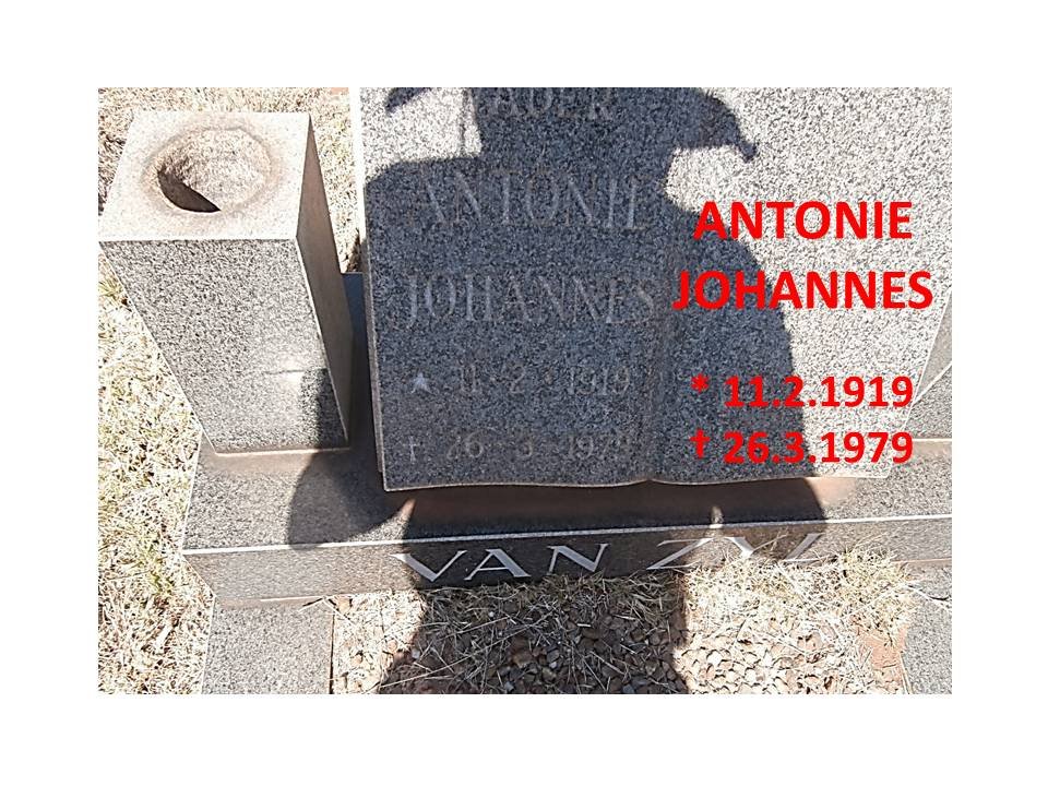 ZYL Antonie Johannes, van 1919-1979