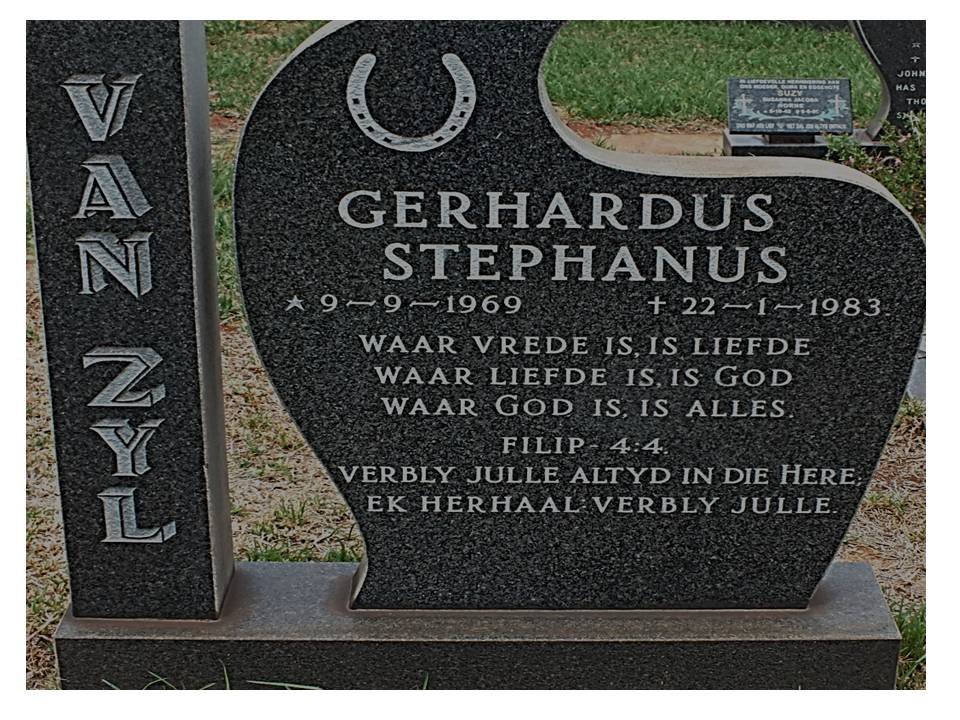 ZYL Gerhardus Stephanus, van 1969-1983