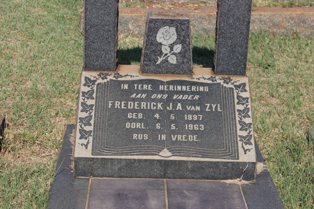 ZYL Frederick J.A., van 1897-1963
