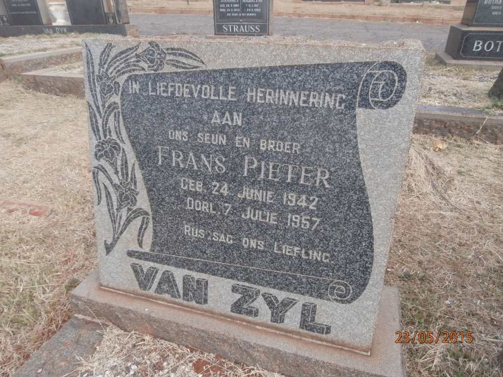 ZYL Frans Pieter, van 1942-1957