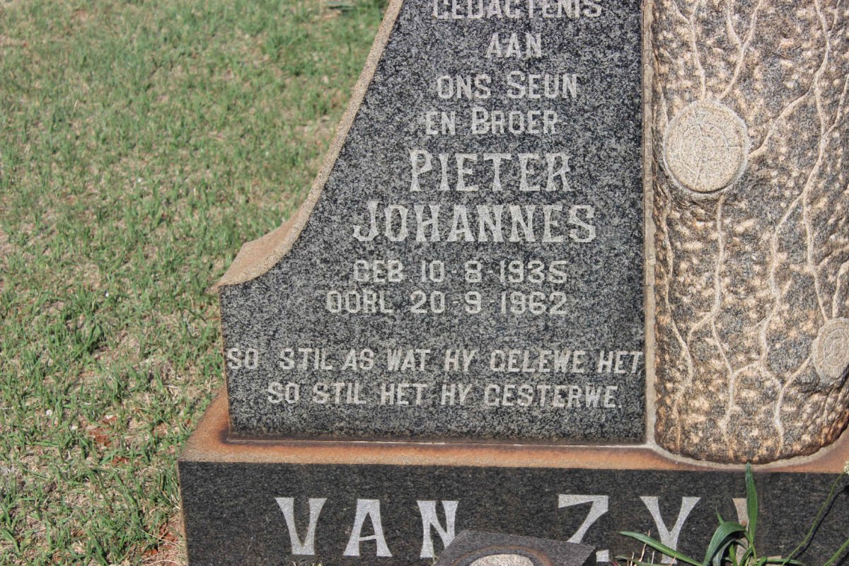 ZYL Pieter Johannes, van 1935-1962