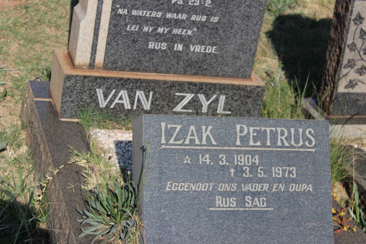 ZYL Izak Petrus, van 1904-1973 &amp; Susanna Elizabeth Johanna 1907-1961