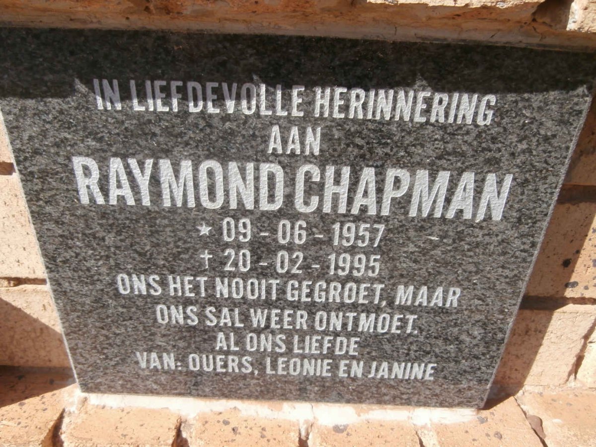CHAPMAN Raymond 1957-1995