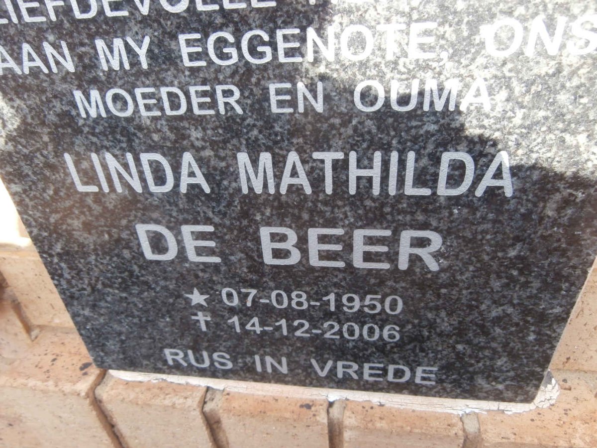 BEER Linda Mathilda, de 1950-2006