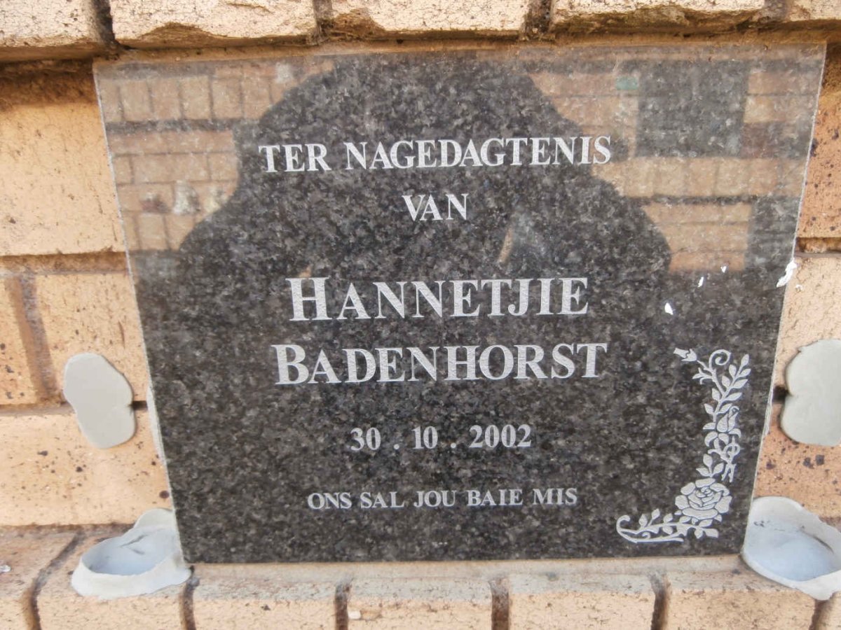 BADENHORST Hannetjie -2002