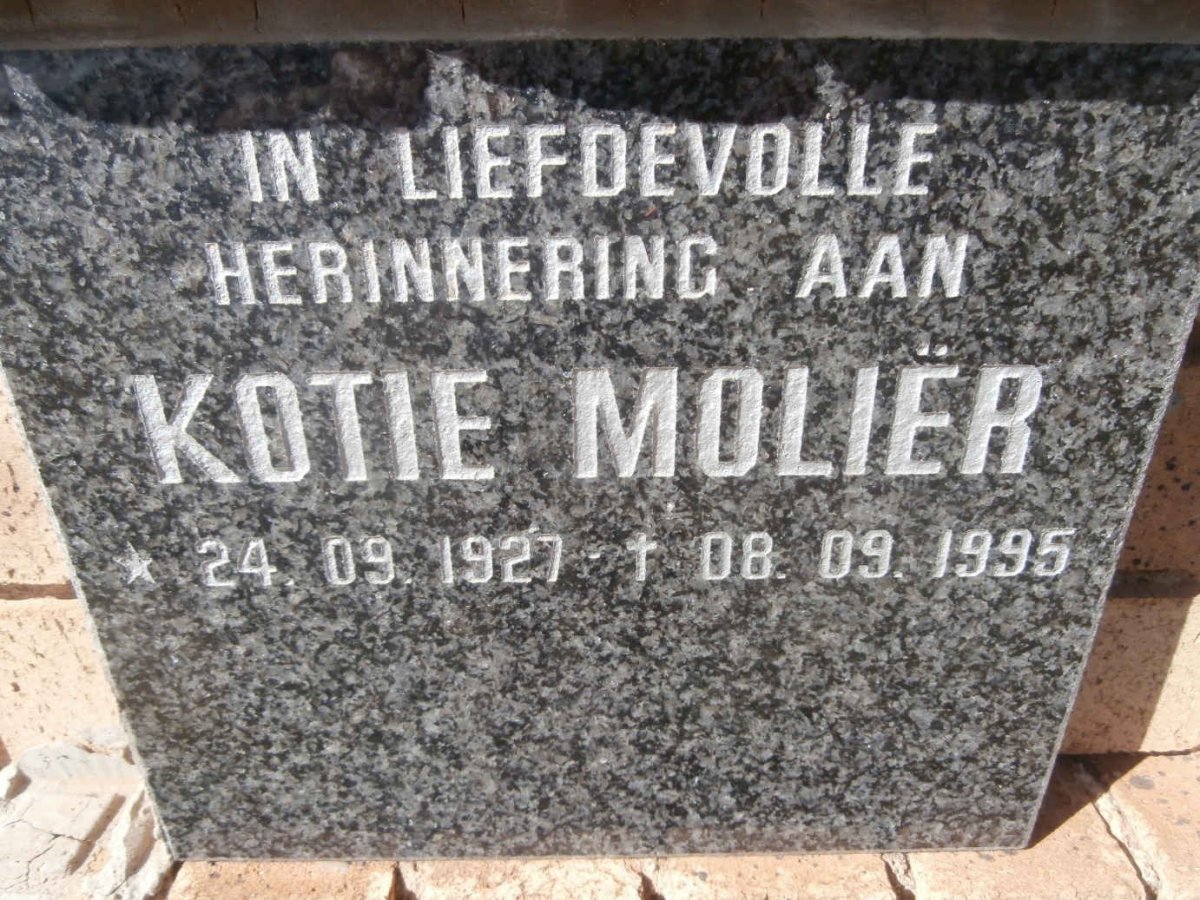 MOLIER Kotie 1927-1995