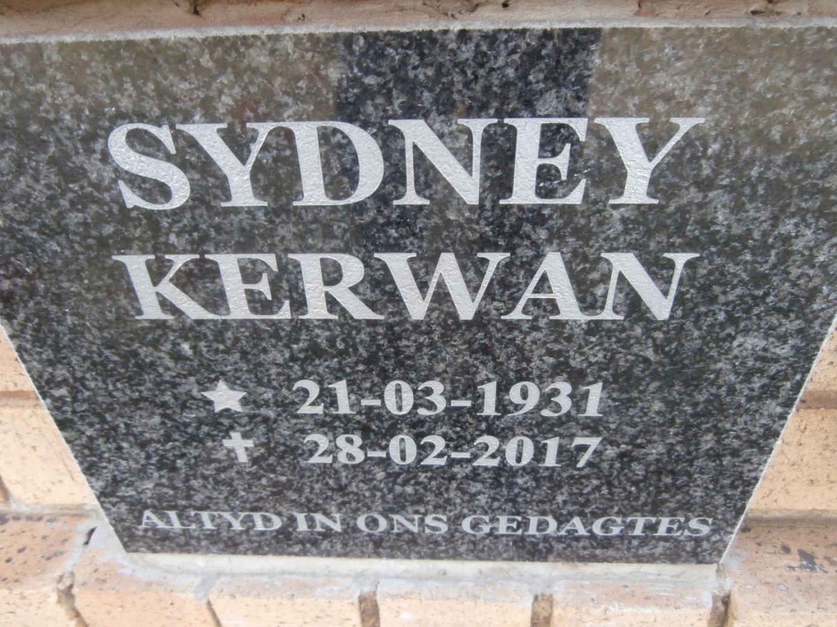 KERWAN Sydney 1931-2017