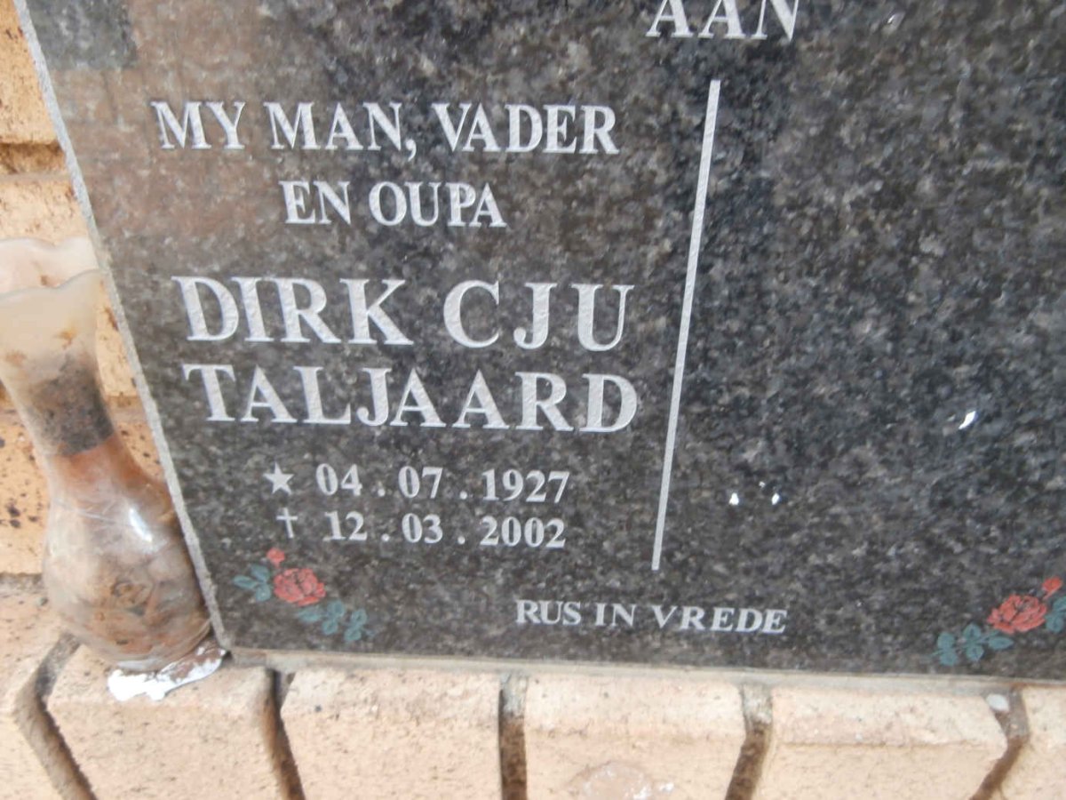TALJAARD Dirk C.J.U. 1927-2002