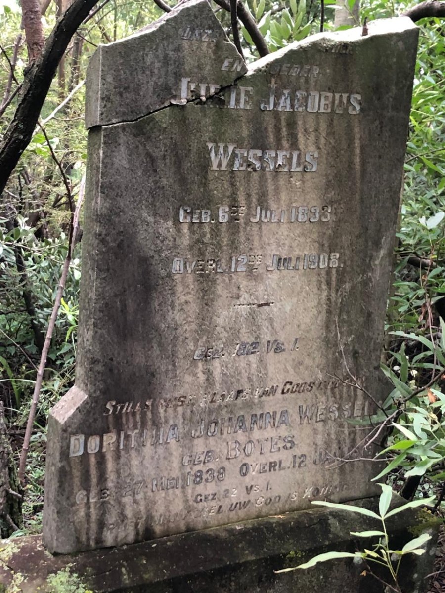 WESSELS Jurie Jacobus 1833-1908 & Dorithea Johanna BOTES 1838-1918