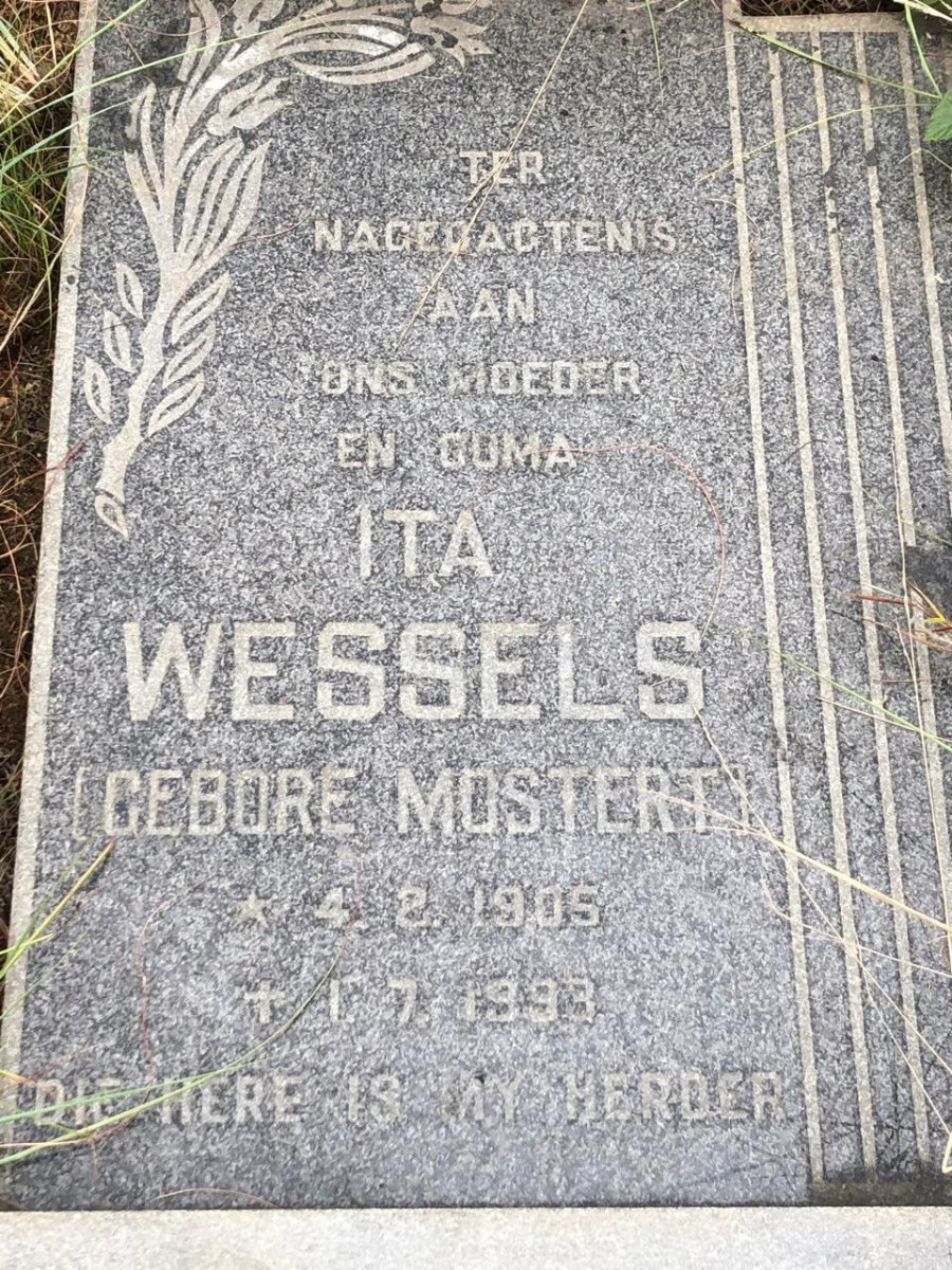 WESSELS Ita nee MOSTERT 1905-1993
