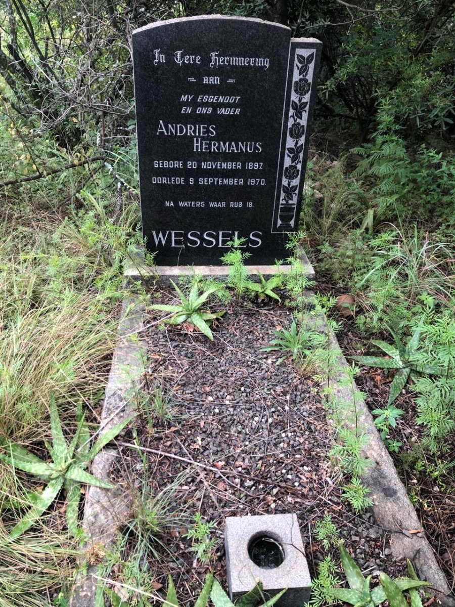 WESSELS Andries Hermanus 1897-1970
