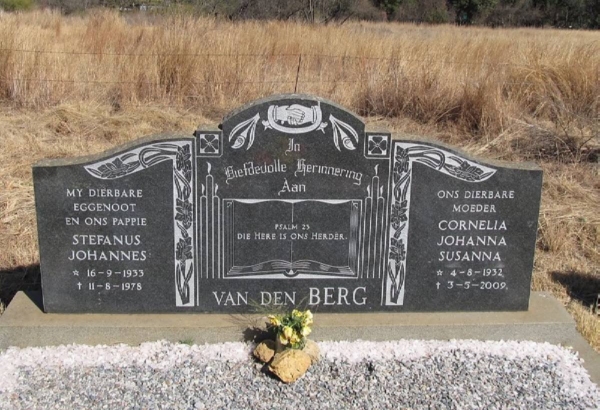BERG Stefanus Johannes, van den 1933-1978 &amp; Cornelia Johanna Susanna 1932-2009