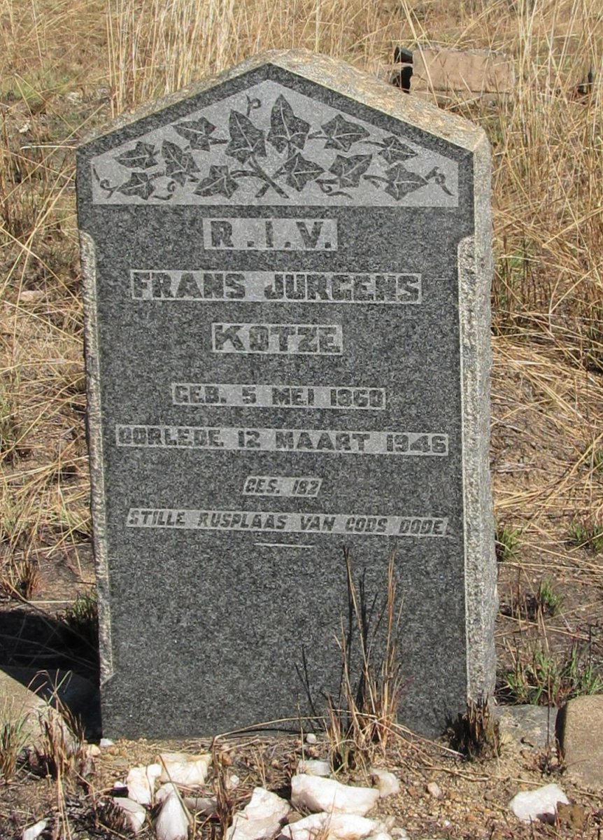 KOTZE Frans Jurgens 1860-1946