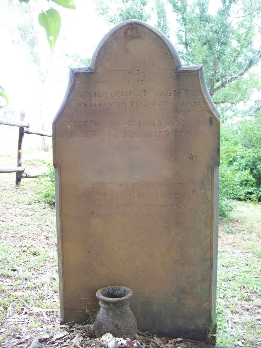 LOUW Margaretha Elizabeth  nee V.D. MERWE 1839-1895