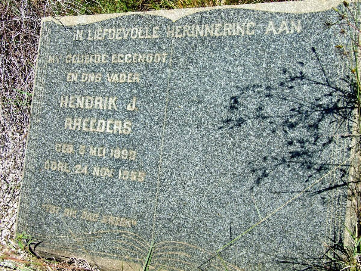 RHEEDERS Hendrik J. 1893-1955