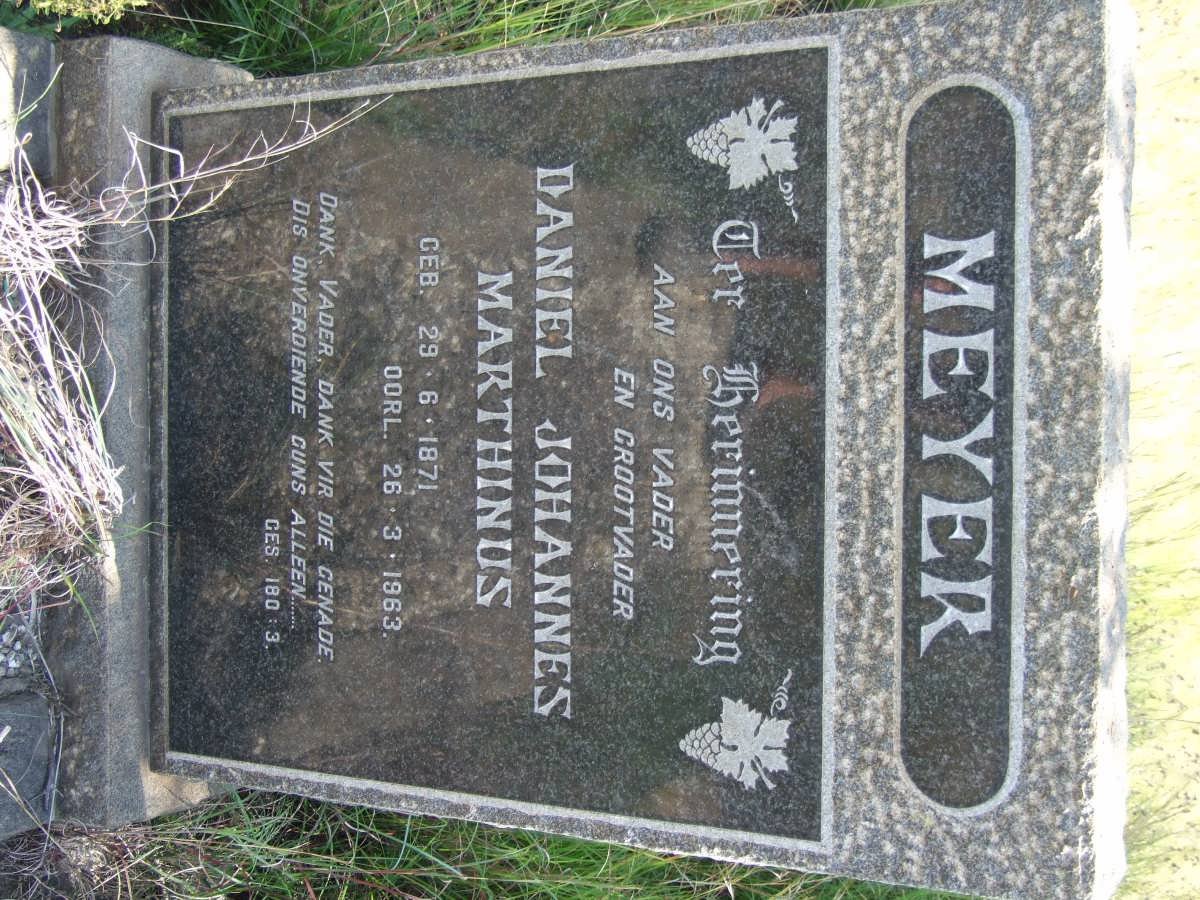 MEYER Daniel Johannes Marthinus 1871-1963