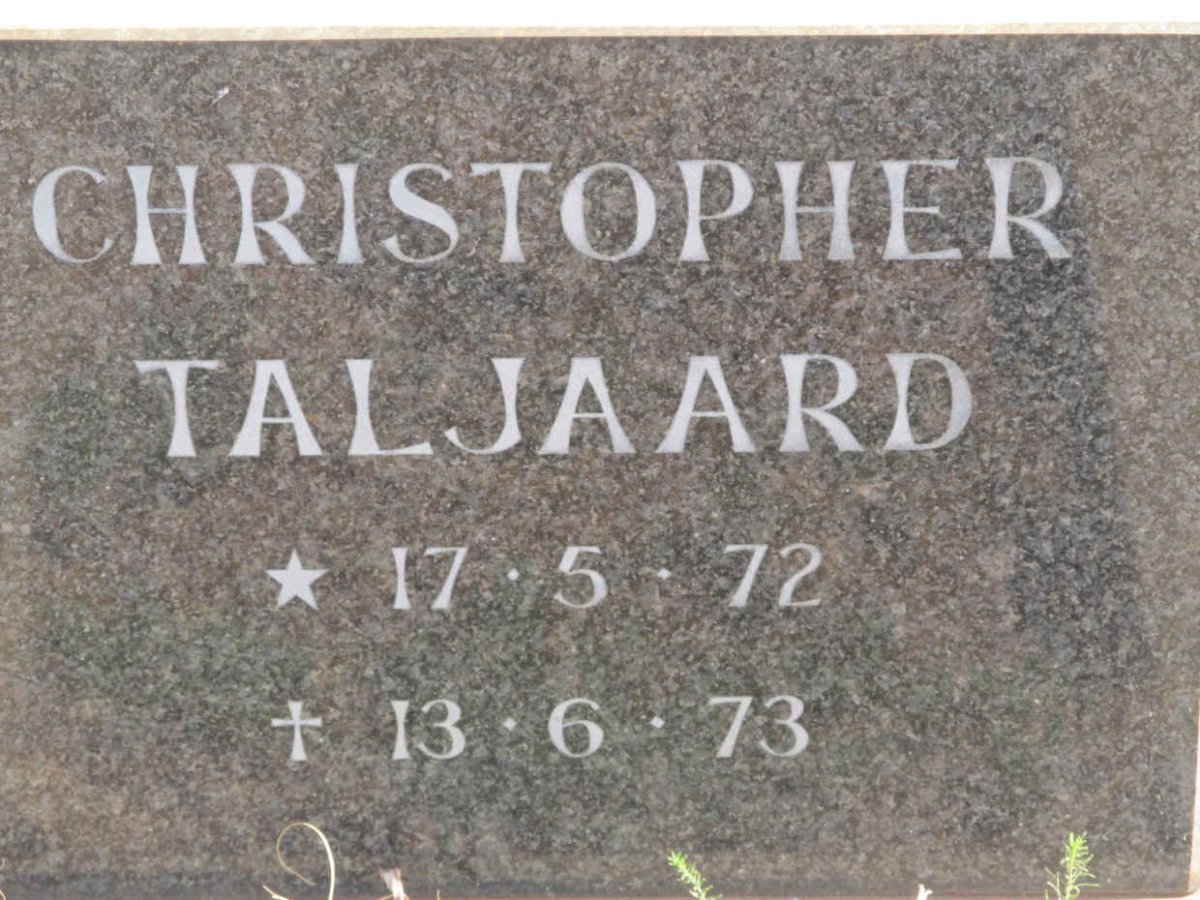 TALJAARD Christopher 1972-1973