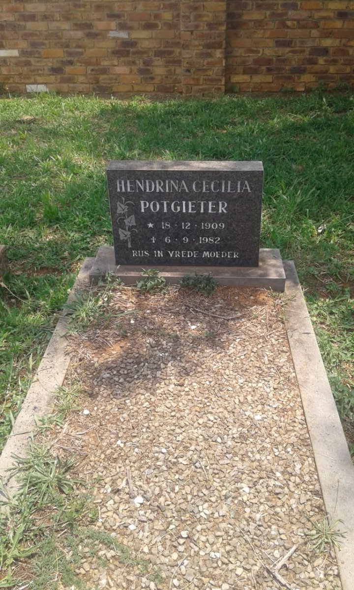POTGIETER Hendrina Cecilia 1909-1982