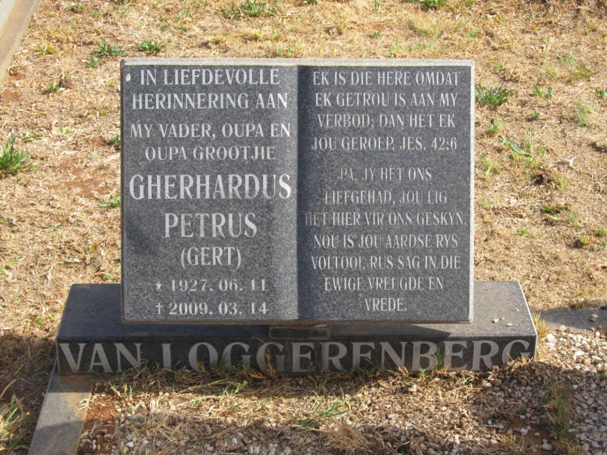 LOGGERENBERG Gherhardus Petrus, van 1927-2009