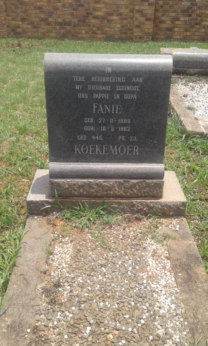 KOEKEMOER Fanie 1896-1962