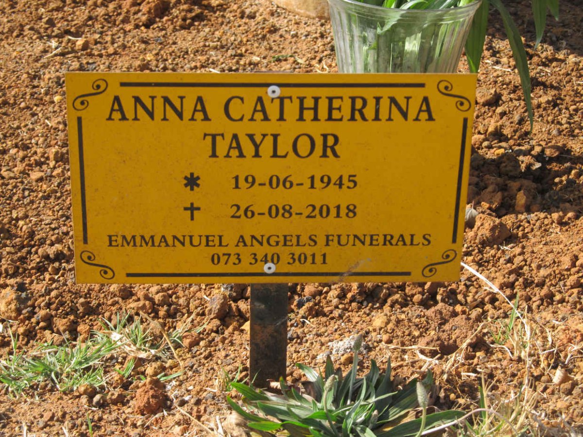 TAYLOR Anna Catherina 1945-2018