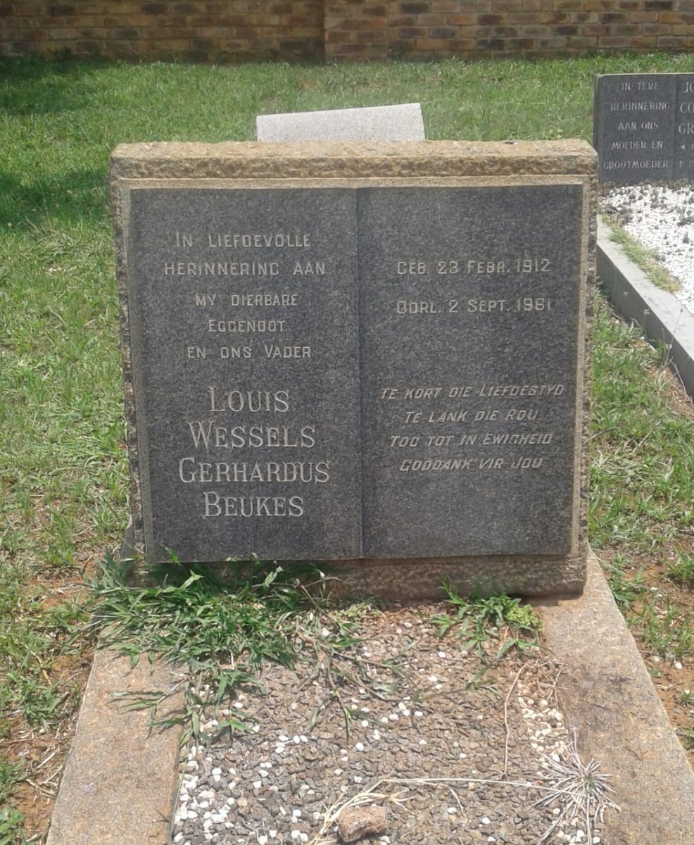BEUKES Louis Wessels Gerhardus 1912-1961