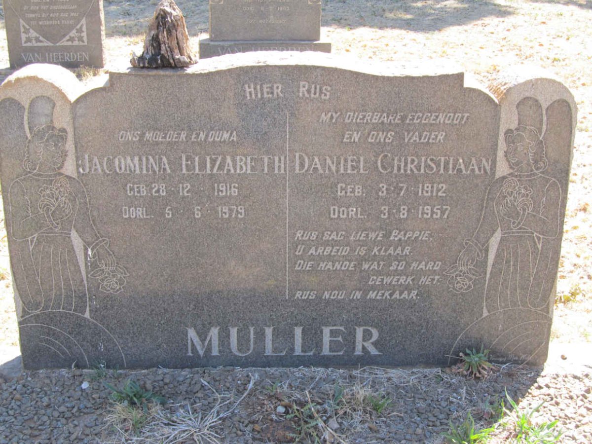 MULLER Daniel Christiaan 1912-1957 &amp; Jacomina Elizabeth 1916-1979