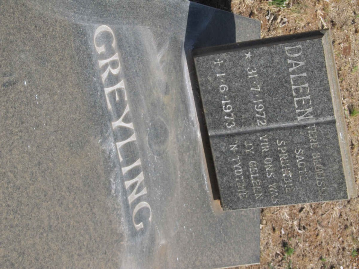 GREYLING Daleen 1972-1973