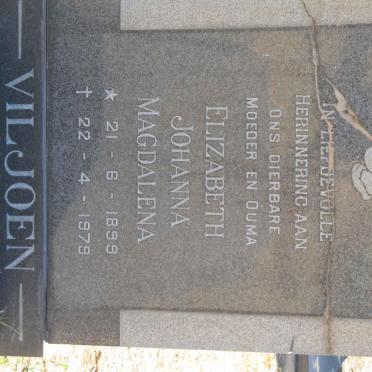 VILJOEN Elizabeth Johanna Magdalena 1899-1979