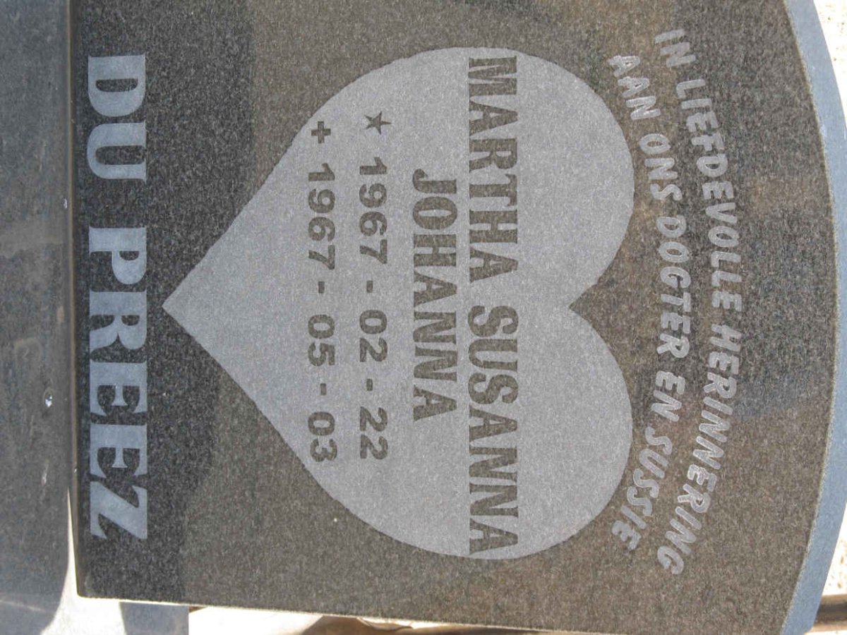 PREEZ Martha Susanna Johanna, du 1967-1967