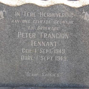 TENNANT Peter Francion 1949-1949