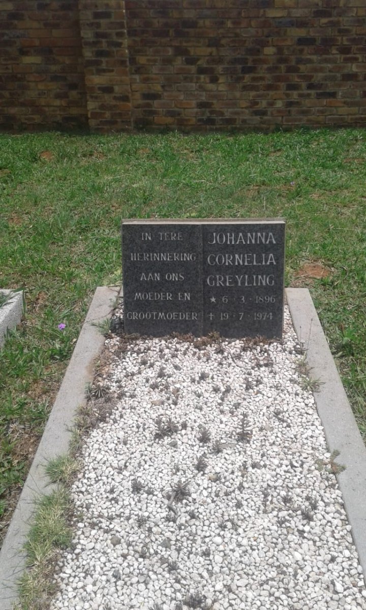 GREYLING Johanna Cornelia 1896-1974