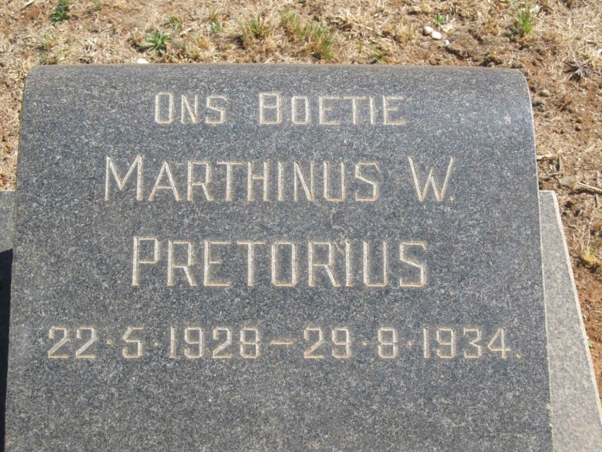 PRETORIUS Marthinus W. 1928-1934