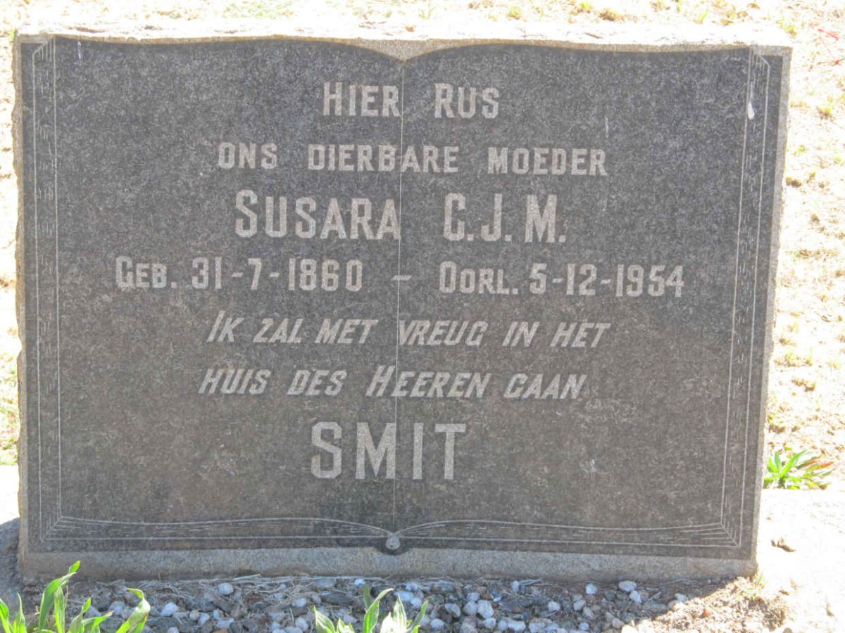SMIT Susara C.J.M. 1860-1954