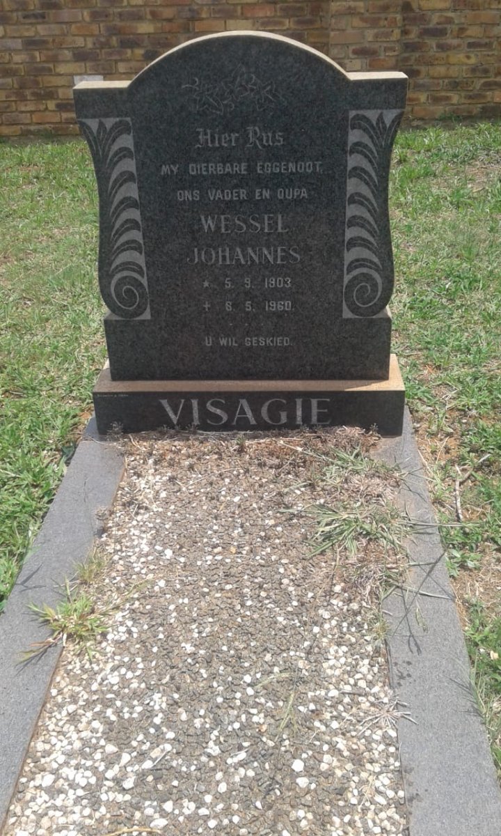 VISAGIE Wessel Johannes 1903-1960