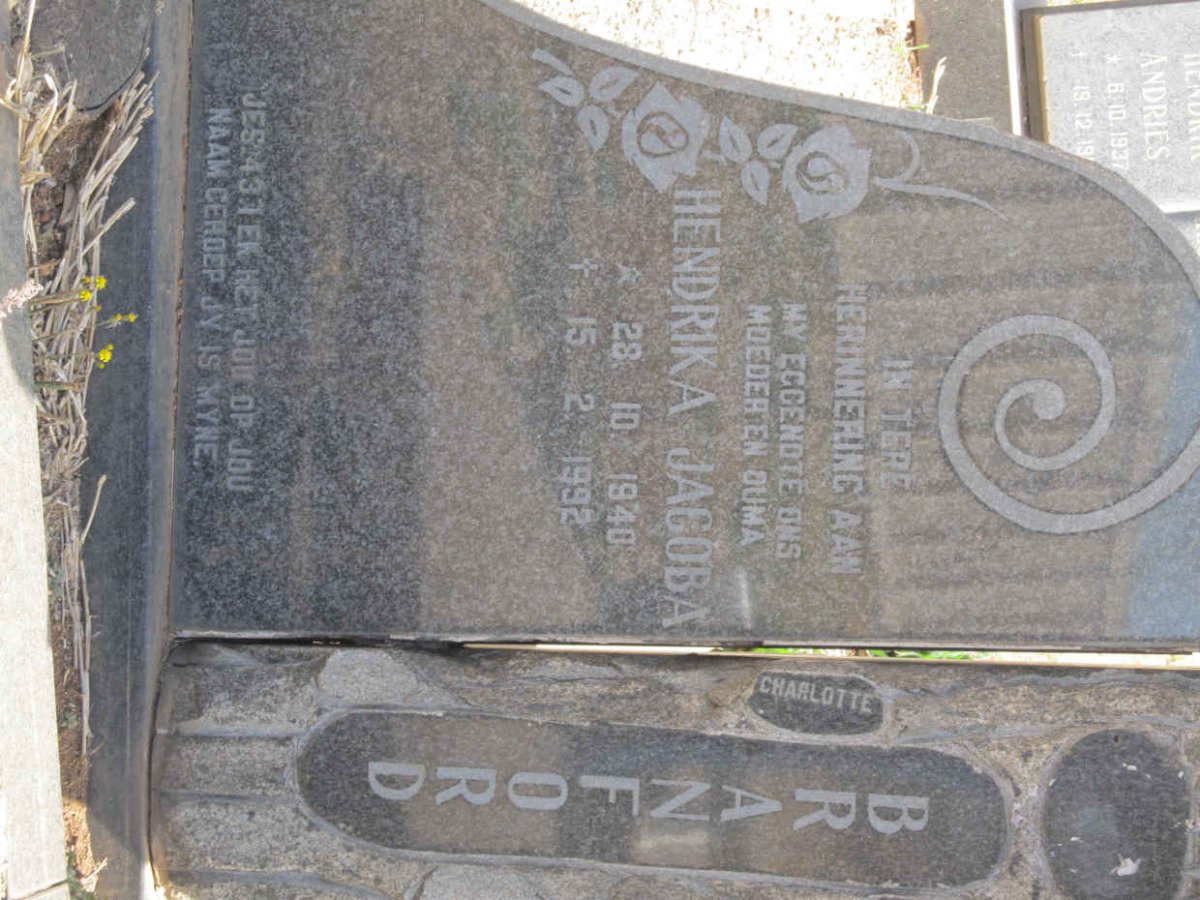 BRANFORD Hendrika Jacoba 1940-1992