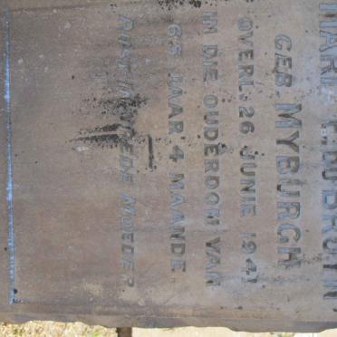 BRUYN Maria E., du nee MYBURGH -1941