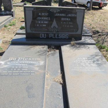 PLESSIS Johanna Jacoba Rosina, du 1926-1980 :: DU PLESSIS Albert Johannes 1946-2009