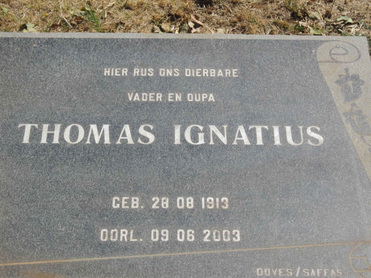 FERREIRA Thomas Ignatius 1913-2003