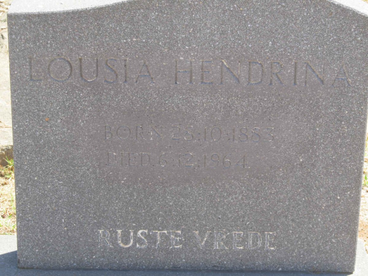 HARMSE Izak Jakobus Cornelius 1863-1941 &amp; Lousia Hendrina 1883-1964